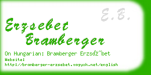 erzsebet bramberger business card